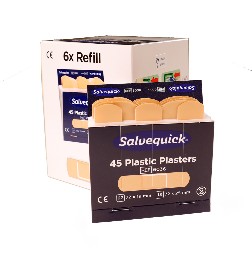 Salvequick Plåster Plast Refill 6-pack