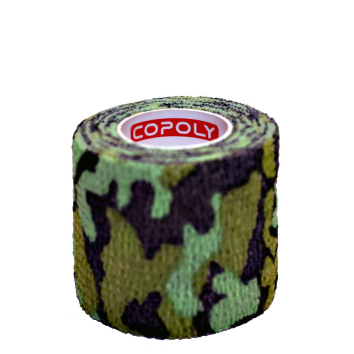 en rulle kamouflagefärgat självhäftande bandage