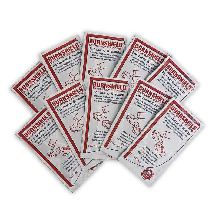 10 kuvertpåsar med burn gel från Burnshield