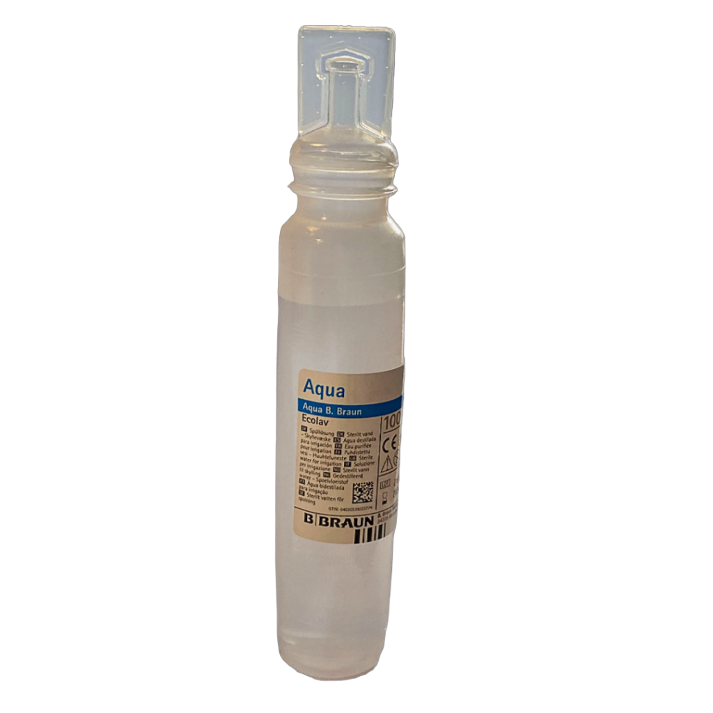 Flaska med sterilt vatten 100 ml