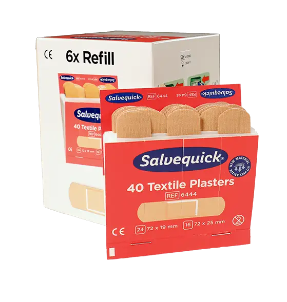 Salvequick Textilplåster refill, 6-pack