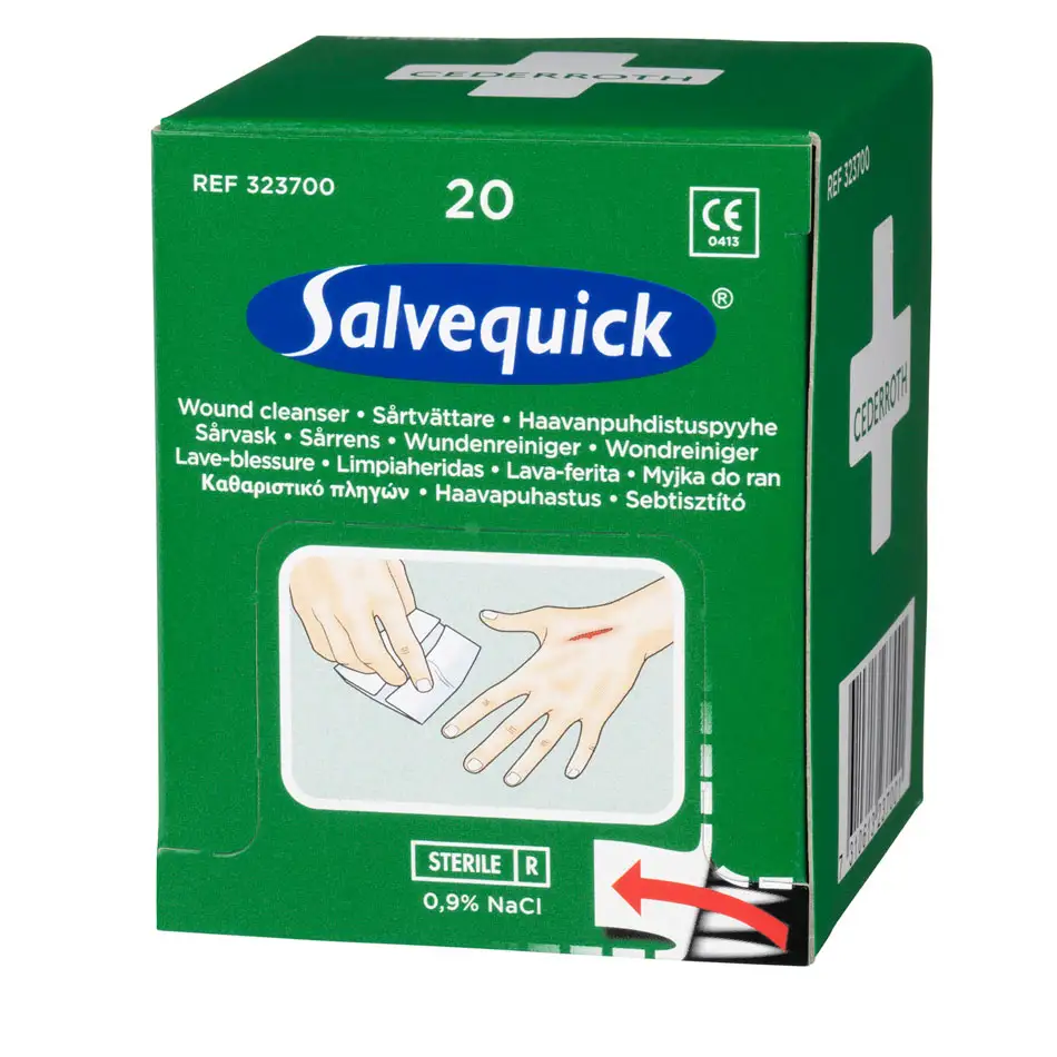 Salvequick sårtvättare, 20-pack