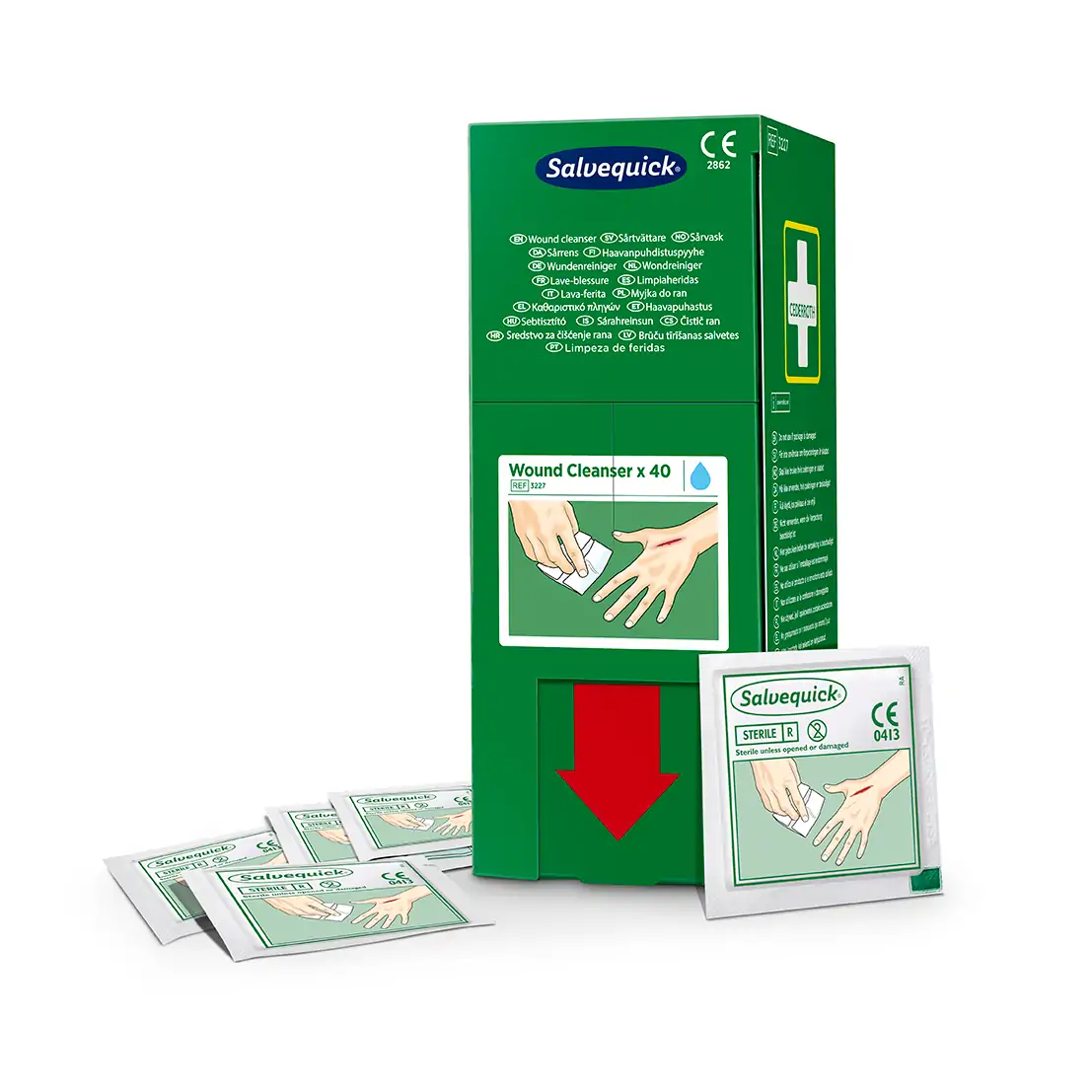 Salvequick sårtvättare, 40-pack