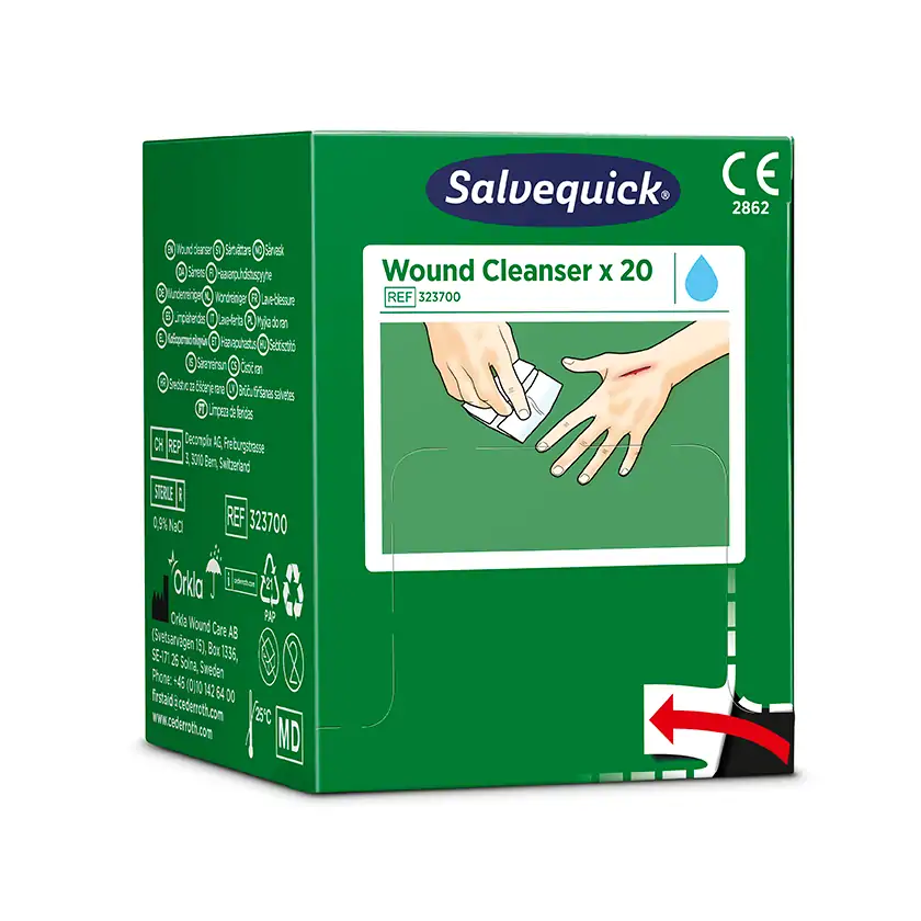 Salvequick sårtvättare, 20-pack