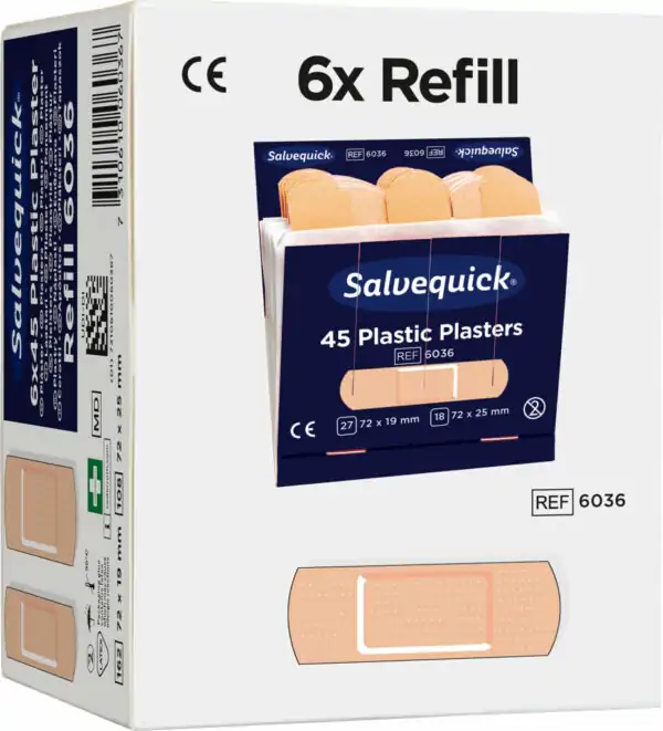 Salvequick Plastplåster refill, 6-pack