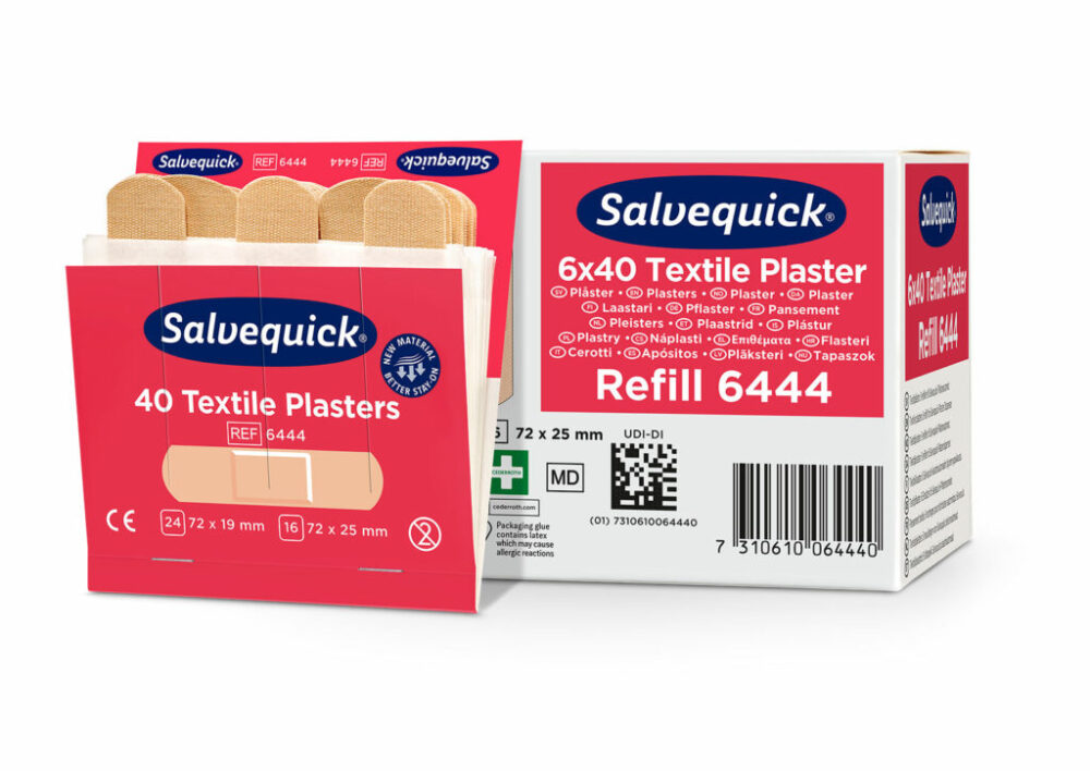 salvequick textilplåster 6-pack refill
