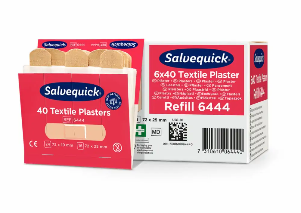 salvequick textilplåster 6-pack refill