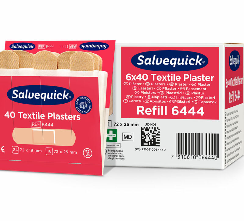 salvequick textilplåster 6-pack refill