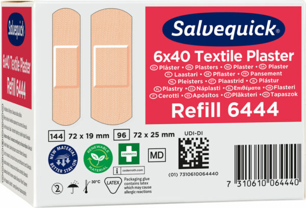 salvequick textilplåster 6-pack refill