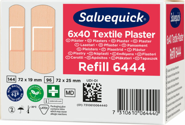 salvequick textilplåster 6-pack refill