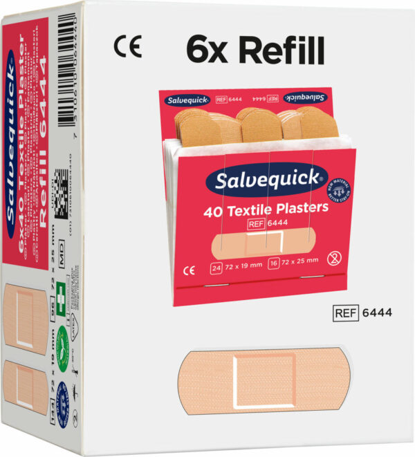 salvequick textilplåster 6-pack refill
