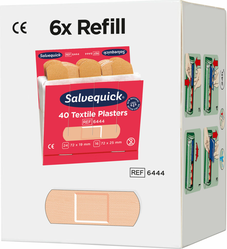 salvequick textilplåster 6-pack refill
