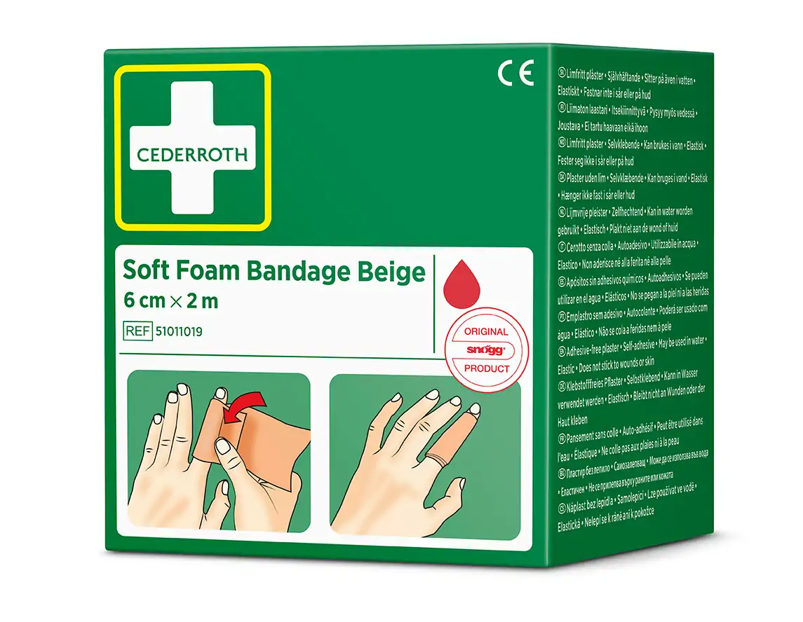 2133 cederroth soft foam bandage beige 6x200