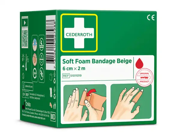2133 cederroth soft foam bandage beige 6x200 l 51011019